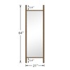 Wooakway Solid Wood Full Length Mirror Accent Wall Mirror Novelty Cheval Mirror Black/Brown/Walnut/Natural Wood - 4 of 4