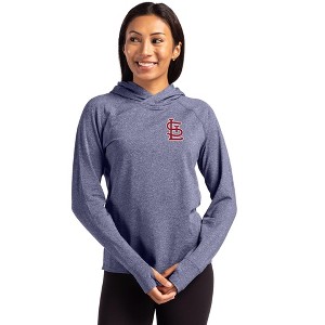 St Louis Cardinals Cutter & Buck Adapt Knit Recycled Womens Heathered Hooded Pullover - 1 of 1