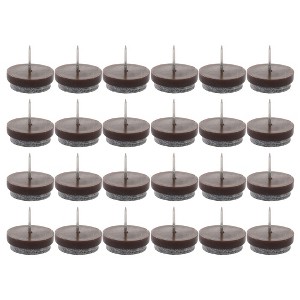 Unique Bargains Home Table Chair Furniture Feet Legs Floor Protector Anti-Sliding Felt Pad Nails 27mm/1.1" Dia Pack of 24 - 1 of 4