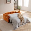 55" Velvet Two Seater Pull-Out Sofa Bed with USB Ports, Side Pockets, and 2 Waist Pillows for Living Room - 3 of 4
