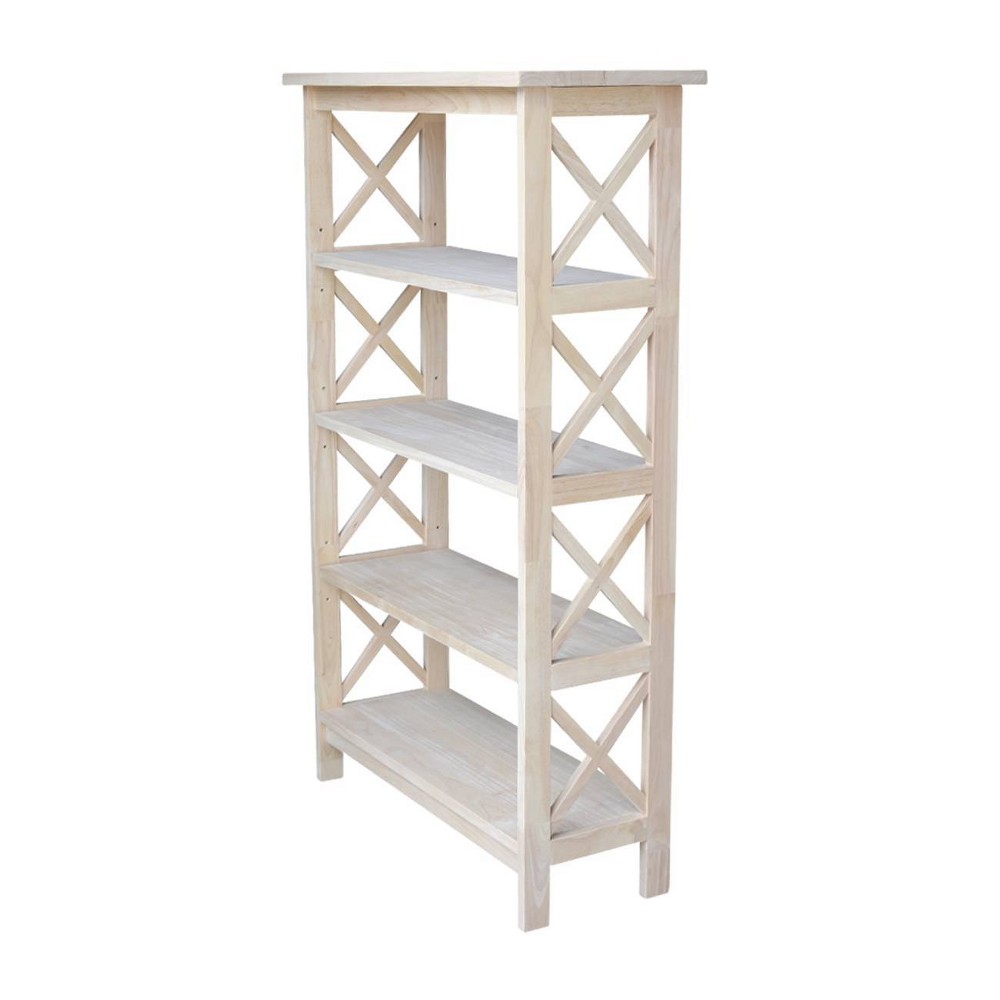 Photos - Wall Shelf 48" 4 Tier X-Sided Bookshelf - International Concepts