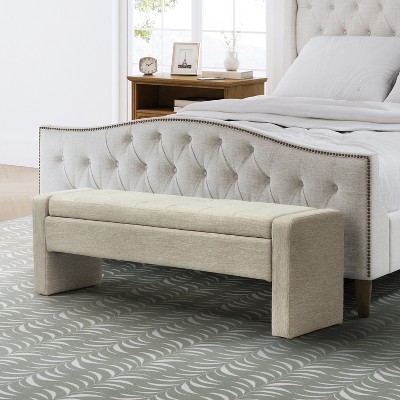 Jaime 55.1" Wide Storage Bench | ARTFUL LIVING DESIGN
