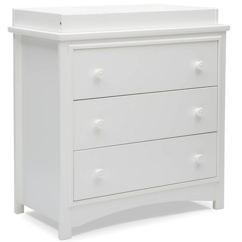 Delta Children Perry 3 Drawer Dresser With Changing Top Bianca