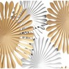 Dahlia Studios Sparks 45" Wide Gold and Silver Metal Wall Art - 3 of 4