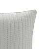 COWLOWN Cotton Quilted Euro Sham, Embroidered Pillow Cover with Hidden Zipper, Farmhouse Style - 4 of 4