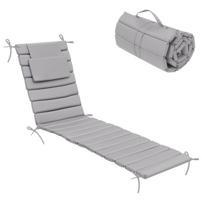 Crestlive Products Outdoor Portable Egg Rolls Chaise Lounge Cushion