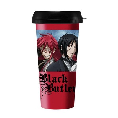 Funky People Black Butler Grell and Sebastian 16oz Travel Cup