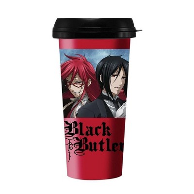 Just Funky Black Butler Sebastian Foil Print 16oz Carnival Cup w/ Lid &  Straw