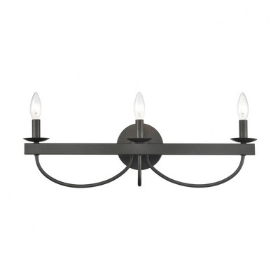 Williamson Black 3-Light Dimmable Vanity Light