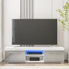 Hommpa 51" High Gloss TV Stand for TVs up to 59" LED Entertainment Center with 2 Storage Drawers - 2 of 4