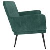 vidaXL Bench Dark Green 42.5 in.x31.1 in.x31.1 in. Velvet - image 4 of 4