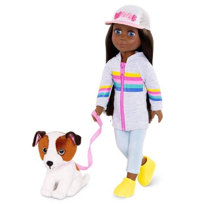 Glitter Girls Jana with Dog Plush Cuddles 14" Doll & Pet Set