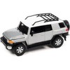 2007 Toyota FJ Cruiser Titanium Silver Metallic with White Top and Roofrack LTd Ed 1/64 Diecast Model Car by Johnny Lightning - 2 of 3