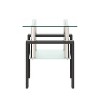 CAVINAS Square Coffee Table, Modern Side Table with Glass Tabletop, Minimalist Nightstand for Living Room, Bedroom - 4 of 4