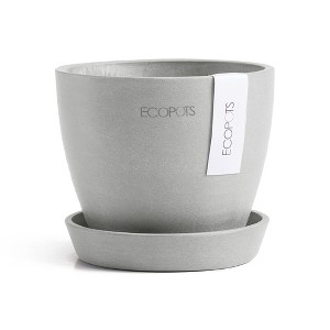 Ecopots Antwerp Mini Durable Modern Round Indoor/Outdoor Recycled-Based Composite Flower Pot Planter - 1 of 4