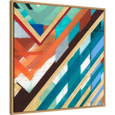 Amanti Art Zig Zag III by Bellissimo Art Canvas Wall Art Print Framed 30 x 30