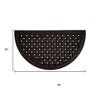 HomeRoots 20" X 36" Black Lattice Semi Circle Outdoor Rubber Door Mat - 3 of 4