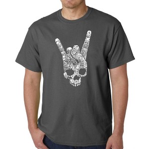 LA Pop Art Men's Word Art T-shirt - Heavy Metal Genres - 1 of 4