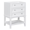 Akoasm 23.6 in. W Sink Bathroom Vanity Cabinet with Drawer and Open Shelf-White - 3 of 4