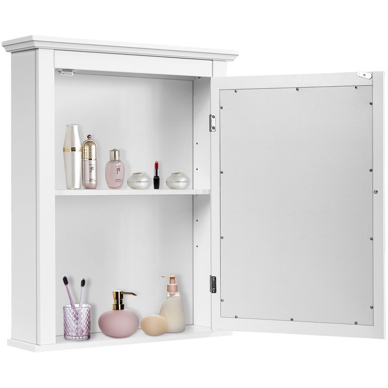 Tangkula Bathroom Wall Mounted Cupboard Mirrored Storage Cabinet Adjustable Shelf, 1 of 11