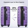 BEAFUP Set of 3 Luggage Hardside Spinner Suitcase with TSA Lock 20" 24" 28" Available for Gender , Purple - 4 of 4