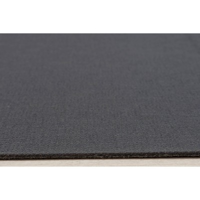 Gray Rectangular PVC and Polyester Office Chair Mat