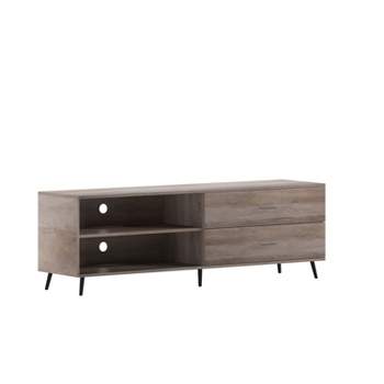 Flash Furniture Nelson 65" Mid Century Modern TV Stand for up to 60" TV's with Adjustable Shelf and Storage Drawers