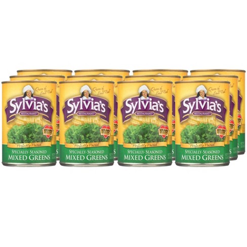 Sylvia's Specially Seasoned Mixed Greens - Case of 12/14.5 oz
