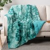 PAVILIA Tie-Dye Faux Fur Throw Blanket, Furry Fuzzy Fluffy Shaggy Plush Warm Reversible Thick for Bed Couch Sofa - image 2 of 4