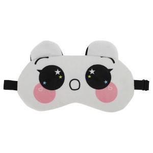 Unique Bargains Soft Cartoon Sleep Mask O-Mouth Beige White 1 Pc - 1 of 4