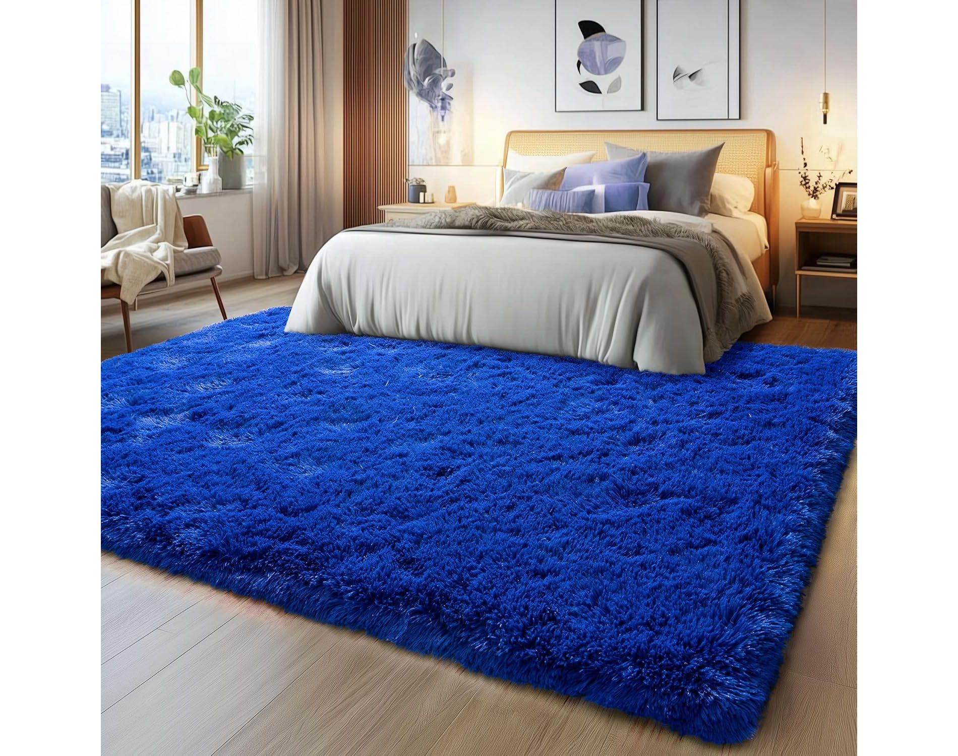LOVEVOOK Rugs for Living Room, Fluffy Area Rugs for Bedroom, Soft Carpet Shag Kids Room Rug, Non-Slip Rugs Indoor