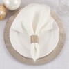 Saro Lifestyle Napkin Rings With Shimmering Woven Nubby Design (Set of 4), Natural, 1.5" - 3 of 4