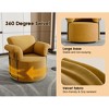 Lyngins Round Swivel Accent Chairs with Armrest and Metal Legs,Upholstered Swivel Barrel Chairs,Polyester Sofa Chairs for Bedroom,Living Room - 4 of 4