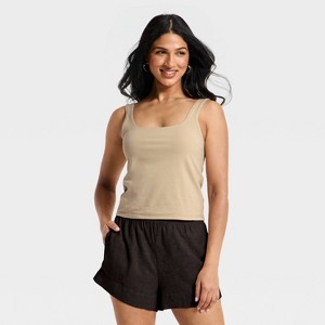 Top Tipo Tanque Sculpt de Cuello Cuadrado para Mujer - A New Day™