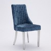 NicBex Linen Dining Chairs Set of 2,Modern Upholstered Armless Kitchen Chairs with Curved Solid Wood Legs for Dining Room,Living Room,Kitchen - 4 of 4