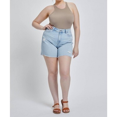 Women's High Rise Midi Stretch√™ Shorts - mica denim