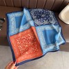 Anna-Kaci Women's Faux Velvet Scarf with Multi-Tone Bandana Patchwork Print 27×27 Inches - 2 of 4