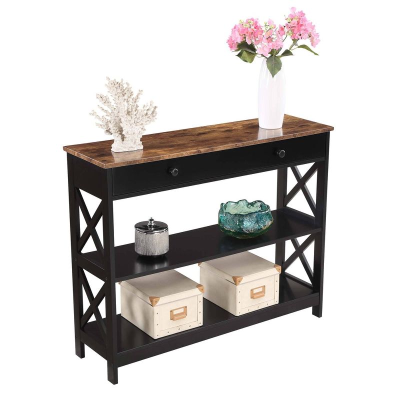 Breighton Home Xavier Console Table with Open Shelves and Drawer, 4 of 9