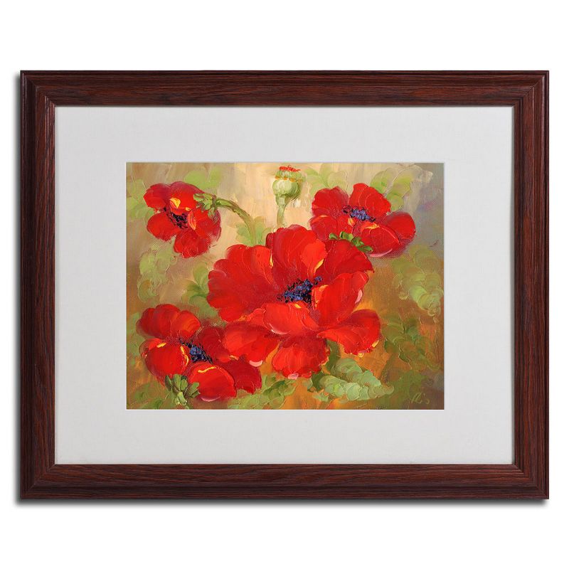 Trademark Fine Art -'Poppies' Framed Matted Art, 3 of 4