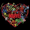 Juniors Womens Marvel Heroes Unite Heart T-Shirt - 2 of 4