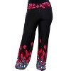 Women's Plus Size Printed Palazzo Pants - White Mark - 2 of 3