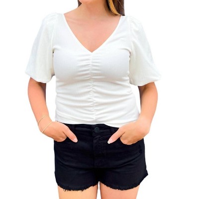 Women's Puff Sleeve Top - GLAM