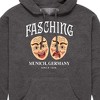 Men's - Instant Message - Fasching Masks Graphic Fleece Pullover Hoodie - 2 of 4