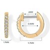14K Gold Plated Cubic Zirconia Cuff Earrings Huggie Stud - 3 of 4