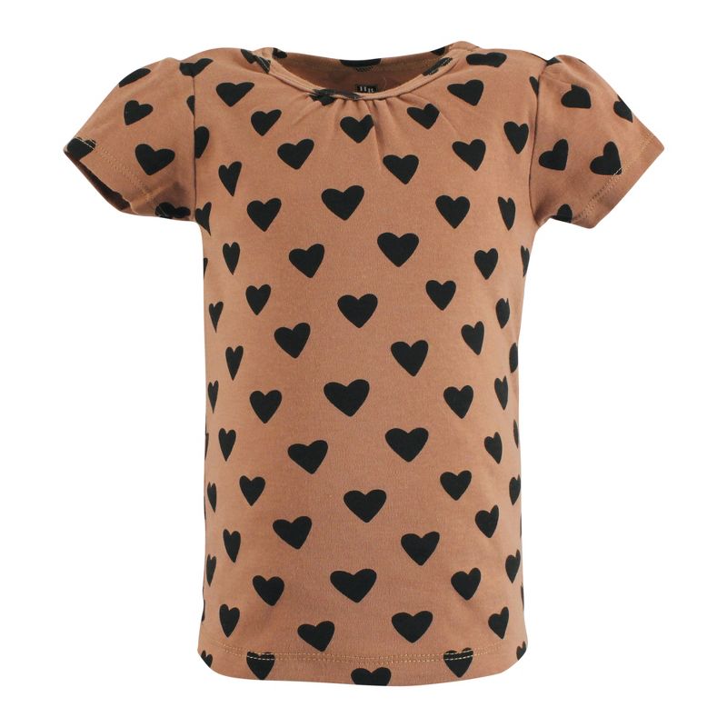 Hudson Baby Infant and Toddler Girl Short Sleeve T-Shirts, Cinnamon Pink Prints, 5 of 8