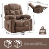 Racxily Massage Rocker Recliner Chairs with 2 Cup Holders, USB Charge Port Soft Features a Manual Massage and Heat - 3 of 4