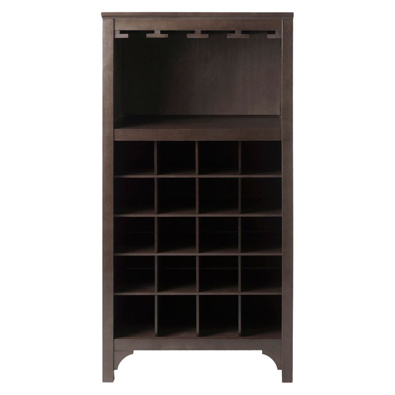 20 Bottles Glass Holder Wine Cabinet Wood/Coffee - Winsome, 3 of 6