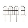 Plow & Hearth - Pewter Wrought Iron Fence - Outdoor Garden Edging with Decorative Design - 3 of 4