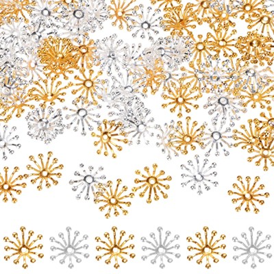 Unique Bargains Metal Durable Multipurpose Jewelry Making End Caps 200 Pcs