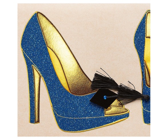 Papyrus High Heel Shoes Graduation Card with Glitter